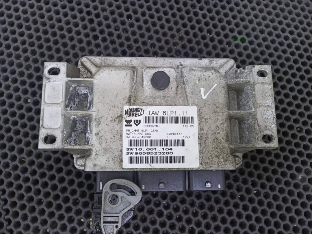 блок управления двигателем Peugeot 307 1 поколение 2003, 9657649380, 9658523280 - фото №1