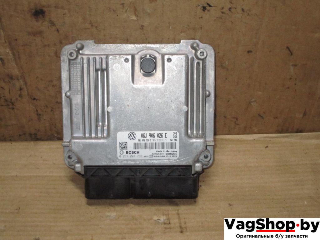 блок управления двигателем Volkswagen Passat B6 2008, 2.0 л., TSI, CAW, бензин, АКПП, белый, универсал, передний привод, 06J906026E - фото №1