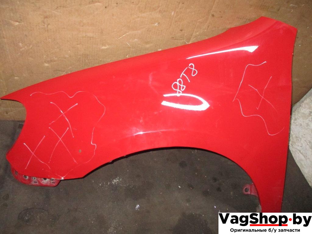 крыло переднее левое Volkswagen Golf 6 поколение 2012, 1.6 л., TDi, CAY, дизель, МКПП, красный, хетчбэк 5 дв., передний привод - фото №1