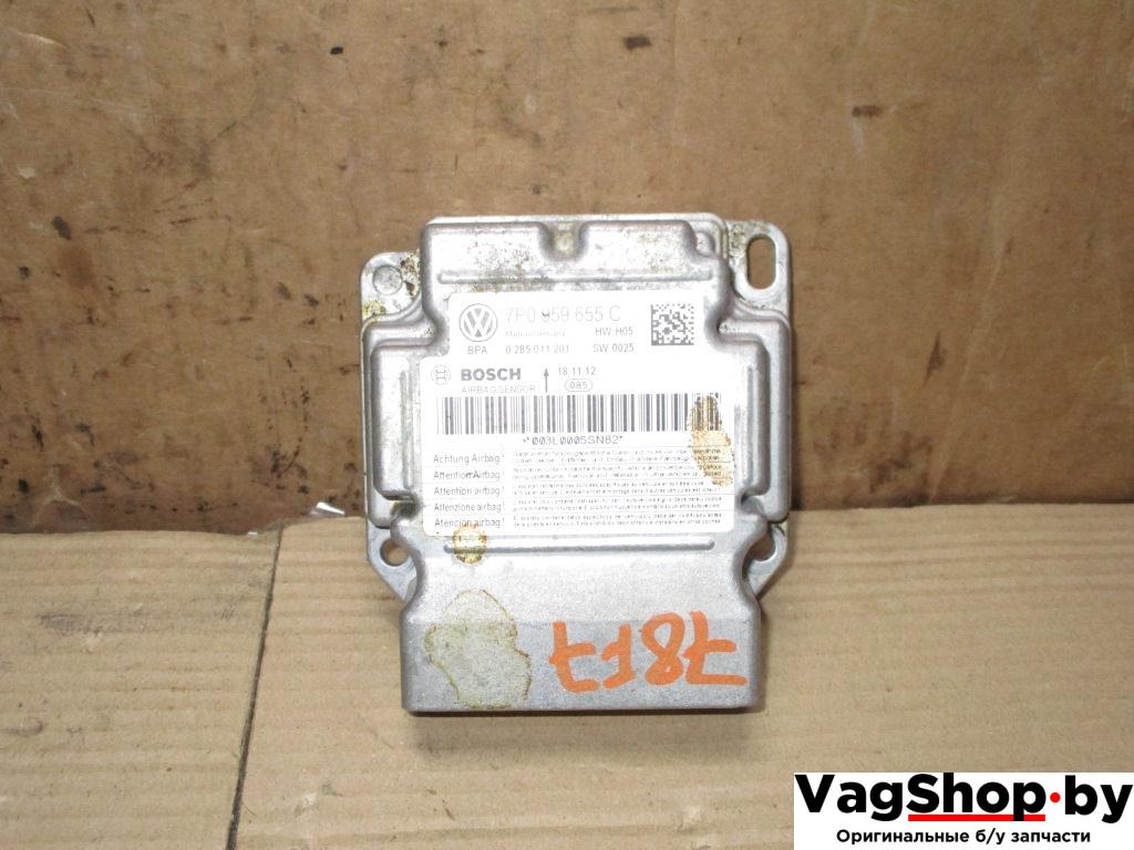 блок AirBag Volkswagen Touareg 2 поколение 2013, 3.6 л., FSI, CGR, бензин, АКПП, серый, внедорожник 5 дв., полный привод, 7P0959655C - фото №1