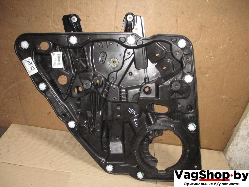 стеклоподъемник электрический задний левый Volkswagen Touareg 2 поколение 2013, 3.6 л., FSI, CGR, бензин, АКПП, серый, внедорожник 5 дв., полный привод - фото №1