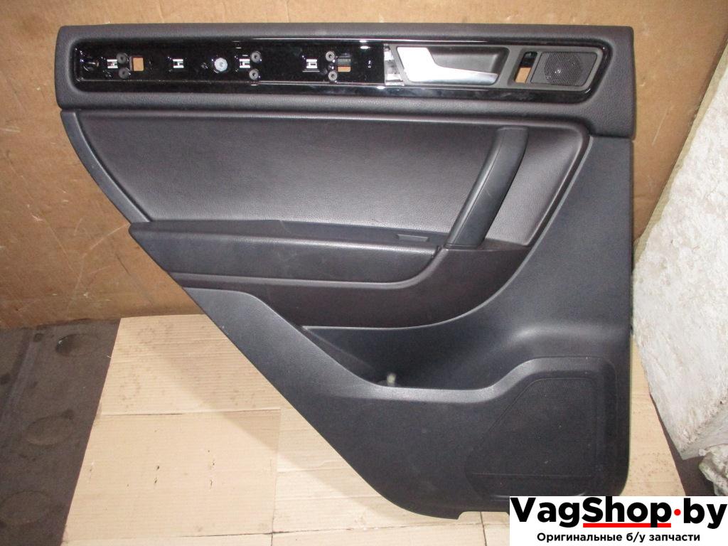 обшивка двери задняя левая Volkswagen Touareg 2 поколение 2013, 3.6 л., FSI, CGR, бензин, АКПП, серый, внедорожник 5 дв., полный привод - фото №1