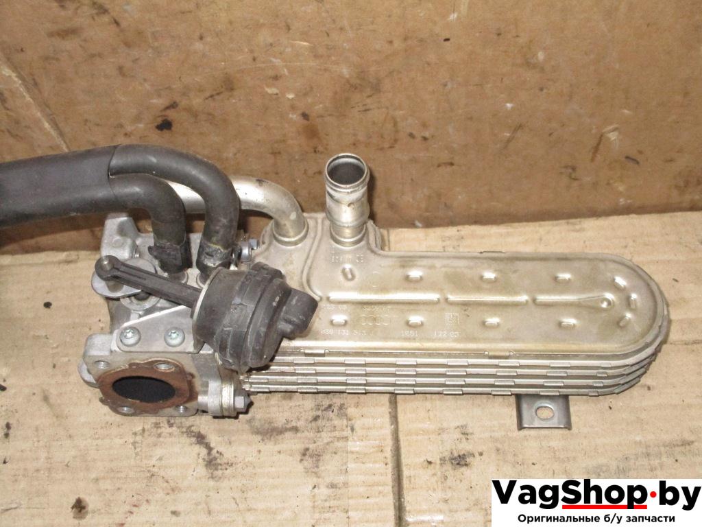 охладитель EGR / Радиатор EGR Volkswagen Golf Plus 1 поколение 2006, 2.0 л., TDi, BKD, дизель, МКПП, черный, хетчбэк 5 дв., передний привод, 03G131513J - фото №1