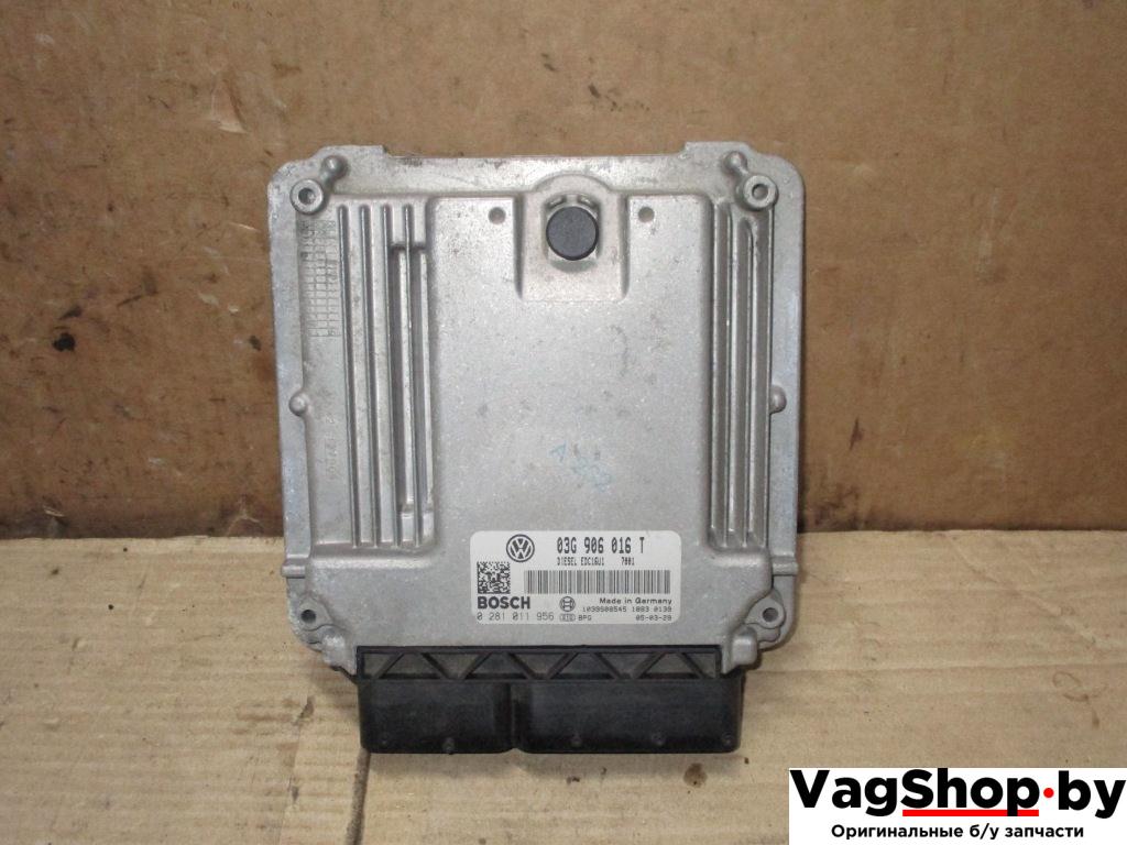 блок управления двигателем Volkswagen Golf Plus 1 поколение 2006, 2.0 л., TDi, BKD, дизель, МКПП, черный, хетчбэк 5 дв., передний привод, 03G906016T - фото №1
