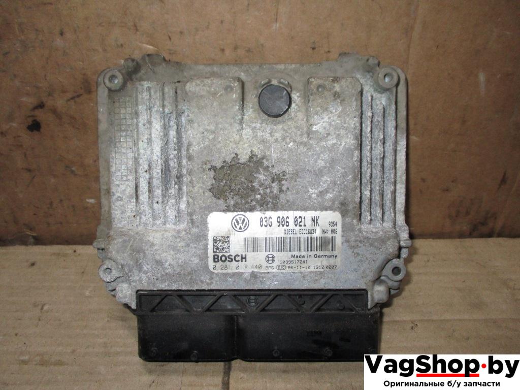 блок управления двигателем Volkswagen Passat B6 2007, 2.0 л., TDi, BMP, дизель, МКПП, черный, универсал, полный привод, 03G906021NK - фото №1