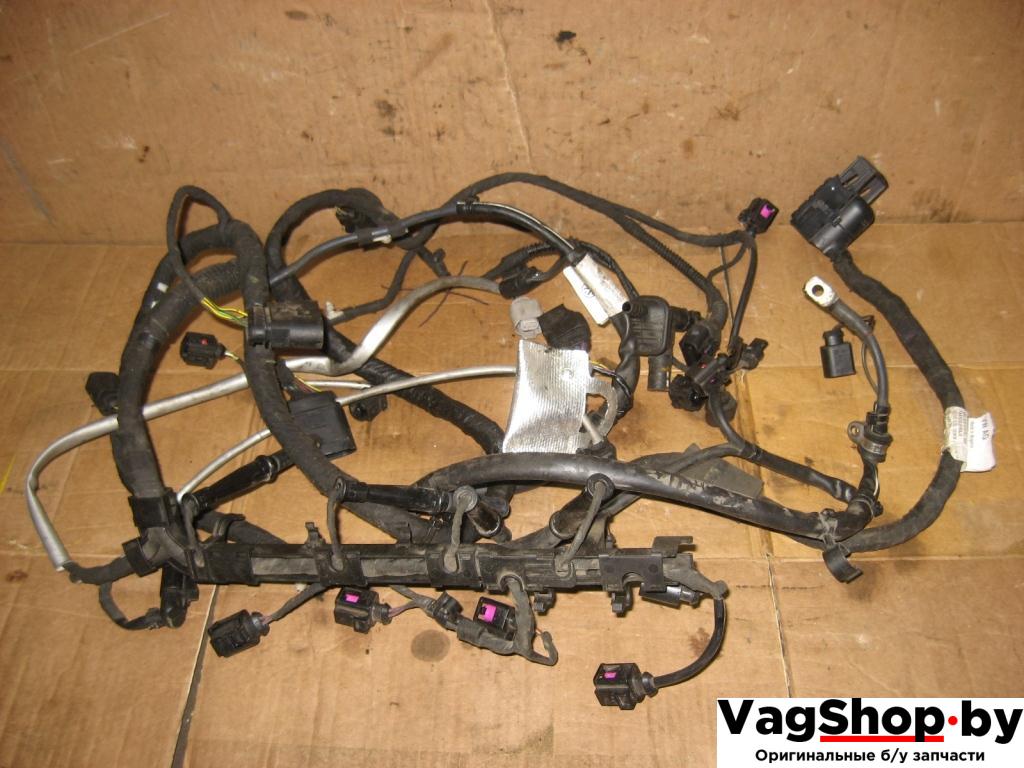 проводка двигателя Volkswagen Touran 2 2011, 2.0 л., TDi, CFJ, дизель, АКПП, черный, минивэн, передний привод, 03L972619AJ, 1K0971349JQ - фото №1