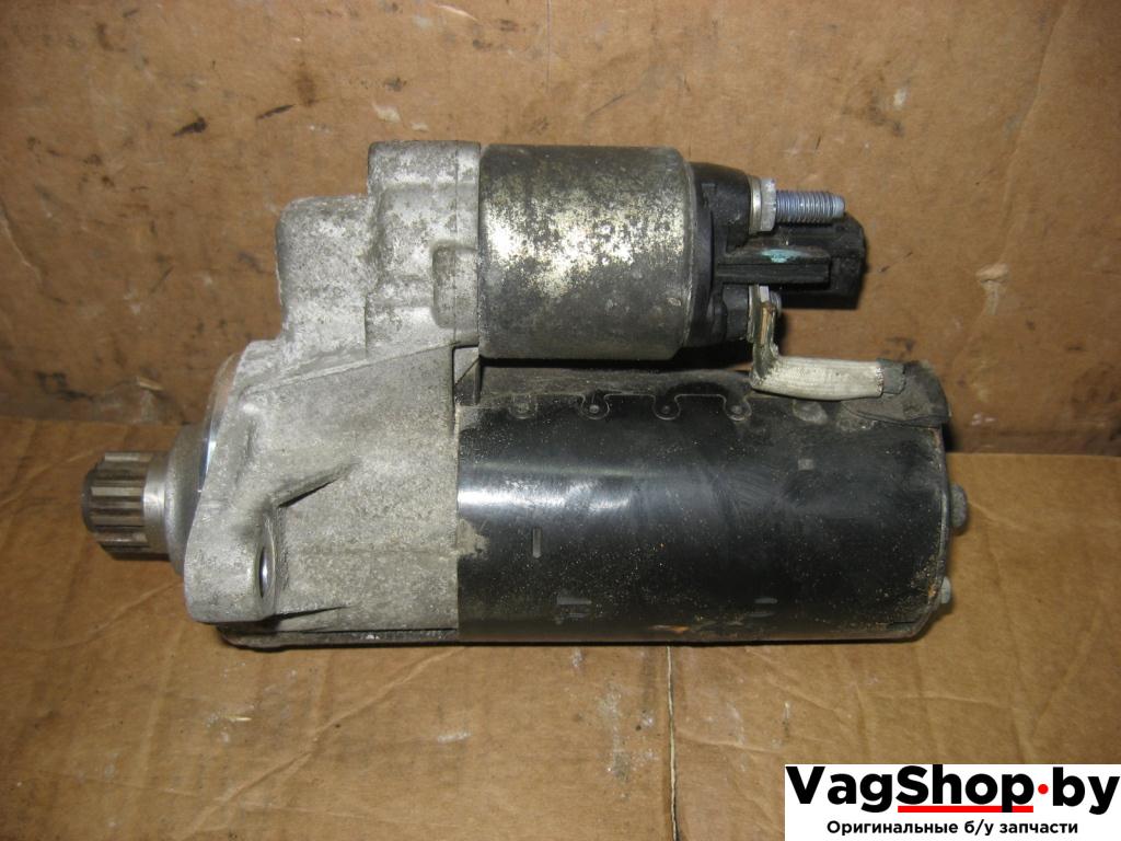 стартер Volkswagen Touran 2 2011, 2.0 л., TDi, CFJ, дизель, АКПП, черный, минивэн, передний привод, 02E911024A - фото №1