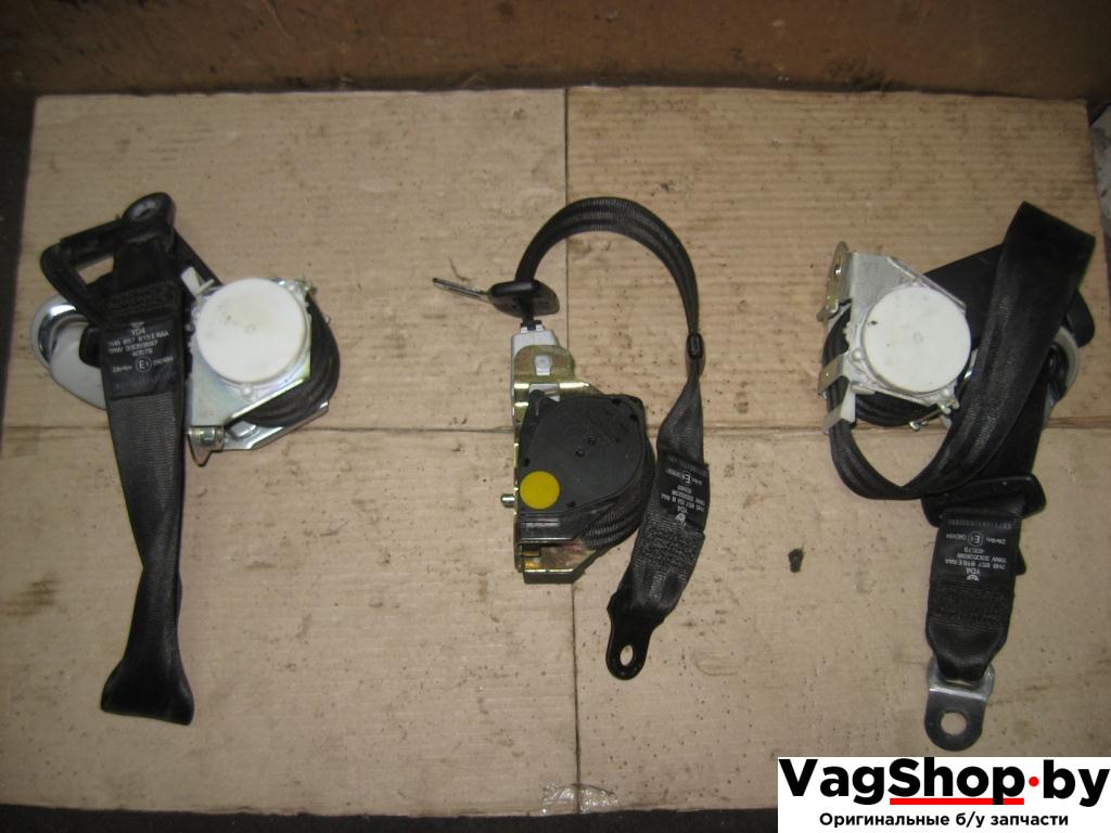 ремень безопасности Volkswagen Caravelle 5 2006, 2.5 л., TDi, AXD, дизель, МКПП, красный, минивэн, передний привод, 7H9857815E, 7H9857816E - фото №1