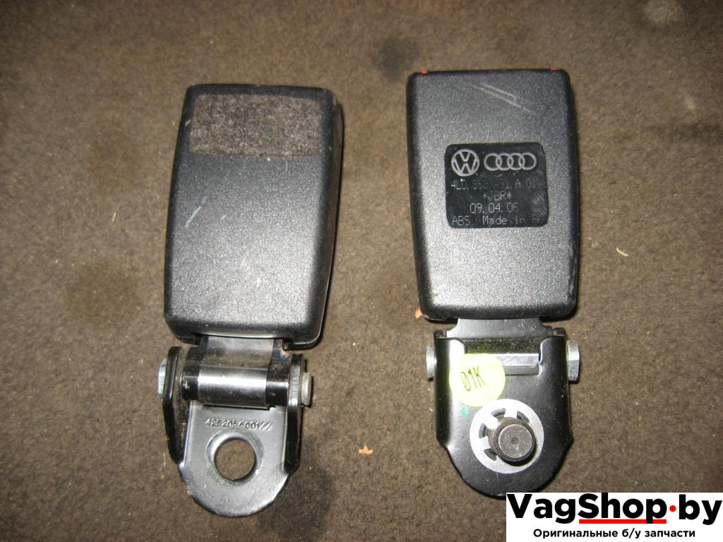 замок ремня безопасности Audi Q7 4L 2007, 3.0 л., TDi, BUG, дизель, АКПП, серый, внедорожник 5 дв., полный привод, 4L0857491A, 4L0857740D - фото №1