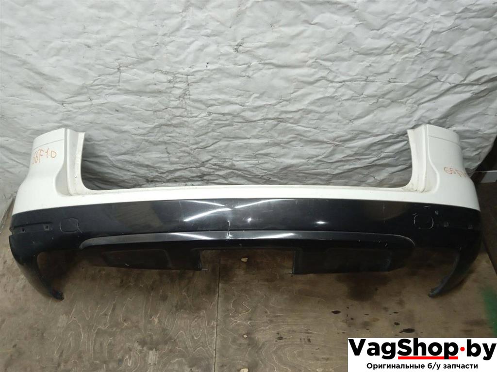бампер задний Volkswagen Touareg 1 поколение 2004, 4.2 л., i, AXQ, бензин, АКПП, белый, внедорожник 5 дв., полный привод - фото №1