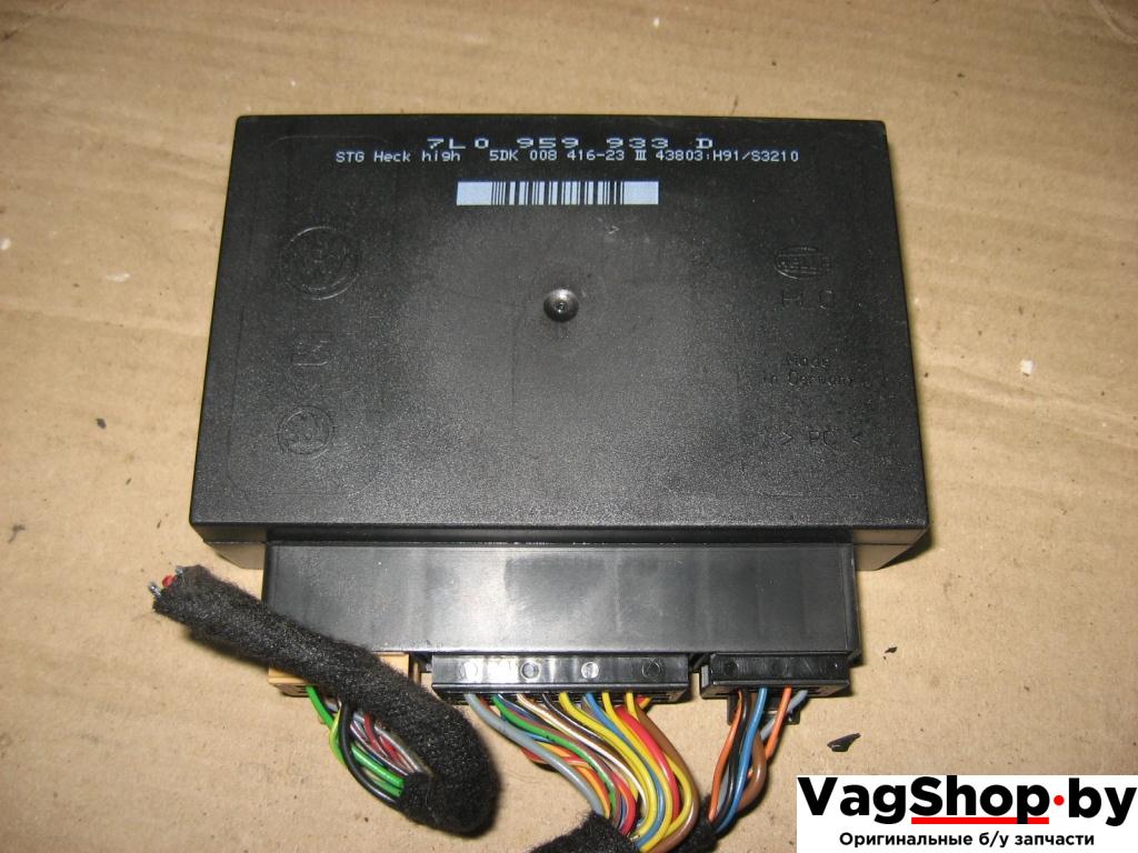 блок комфорта Volkswagen Touareg 1 поколение 2004, 4.2 л., i, AXQ, бензин, АКПП, белый, внедорожник 5 дв., полный привод, 7L0959933D - фото №1