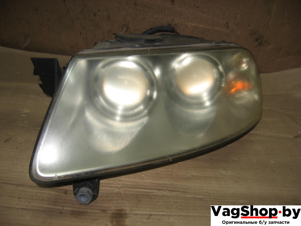 фара левая Volkswagen Touareg 1 поколение 2004, 4.2 л., i, AXQ, бензин, АКПП, белый, внедорожник 5 дв., полный привод, 7L6941015BH - фото №1