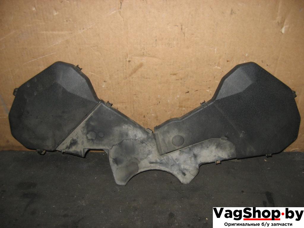 защита (кожух) ремня ГРМ Volkswagen Touareg 1 поколение 2004, 4.2 л., i, AXQ, бензин, АКПП, белый, внедорожник 5 дв., полный привод, 077109123E.077109121C, 077109124A - фото №1