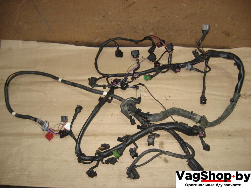 проводка двигателя Volkswagen Touareg 1 поколение 2004, 4.2 л., i, AXQ, бензин, АКПП, белый, внедорожник 5 дв., полный привод - фото №1