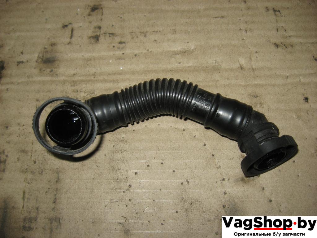 патрубок вентиляции картера Volkswagen Passat B6 2010, 2.0 л., TDi, CBB, дизель, АКПП, серый, универсал, полный привод, 03L103493 - фото №1