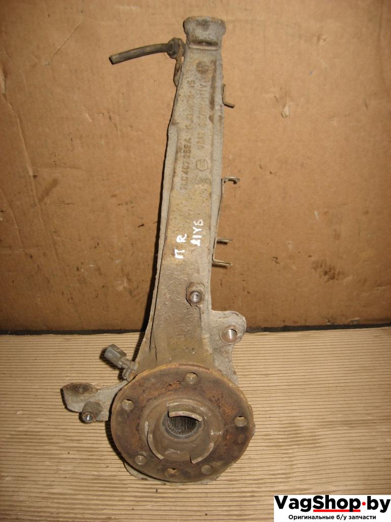 кулак поворотный правый Audi Q7 4L 2007, 3.0 л., TDi, BUG, дизель, АКПП, серый, внедорожник 5 дв., полный привод, 7L0407258A - фото №1