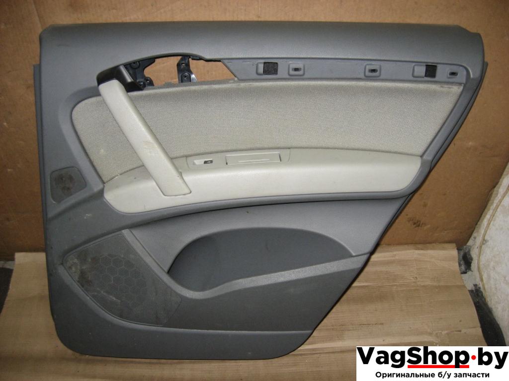 обшивка двери задняя правая Audi Q7 4L 2007, 3.0 л., TDi, BUG, дизель, АКПП, серый, внедорожник 5 дв., полный привод - фото №1
