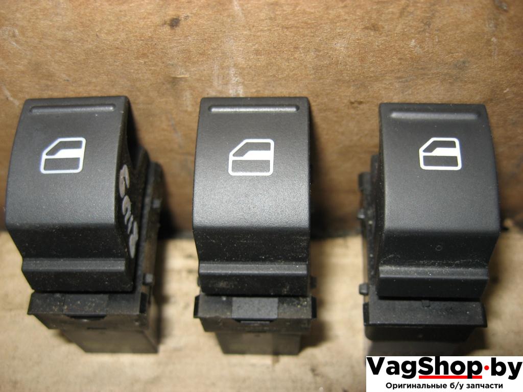 кнопка стеклоподъемника Volkswagen Passat B6 2009, 1.4 л., TSI, бензин, газ, АКПП, черный, универсал, передний привод, 7L6959855B - фото №1