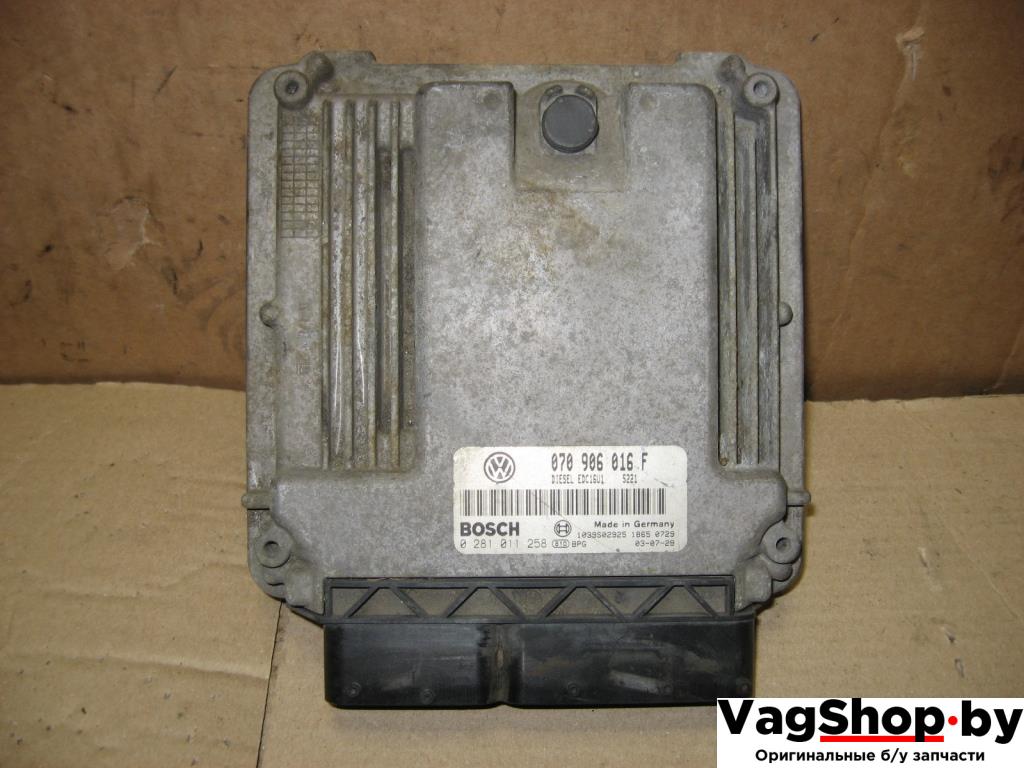 блок управления двигателем Volkswagen Touareg 1 поколение 2005, 2.5 л., TDi, BAC, дизель, АКПП, серый, внедорожник 5 дв., полный привод, 070906016F - фото №1