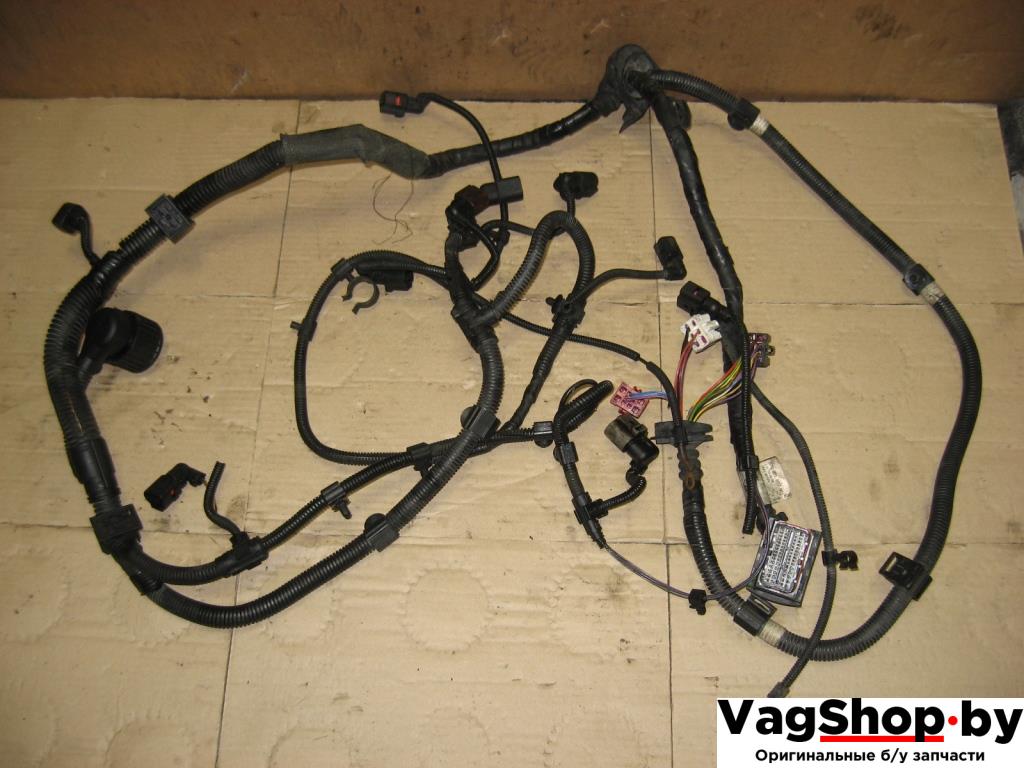 проводка двигателя Volkswagen Touareg 1 поколение 2005, 2.5 л., TDi, BAC, дизель, АКПП, серый, внедорожник 5 дв., полный привод, 070971610AK - фото №1