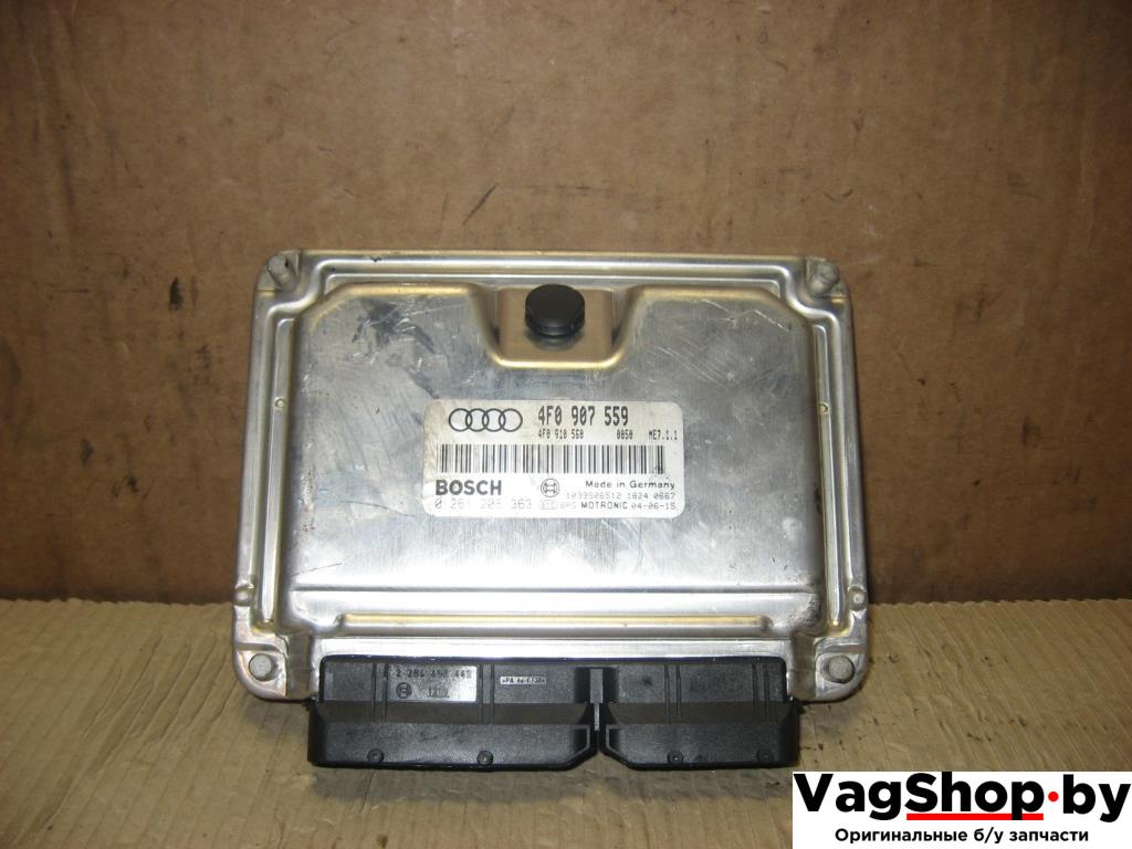 блок управления двигателем Audi A6 4F/C6 2005, 4.2 л., i, BAT, бензин, АКПП, темно-синий, седан, полный привод, 4F0907559 - фото №1