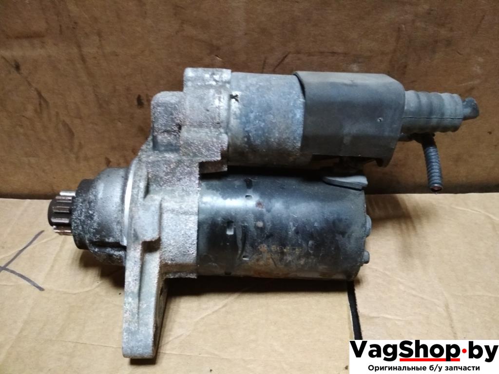 стартер Volkswagen Golf 6 поколение 2010, 1.4 л., TSI, CAX, бензин, МКПП, серебро, универсал, передний привод, 02Z911023E - фото №1