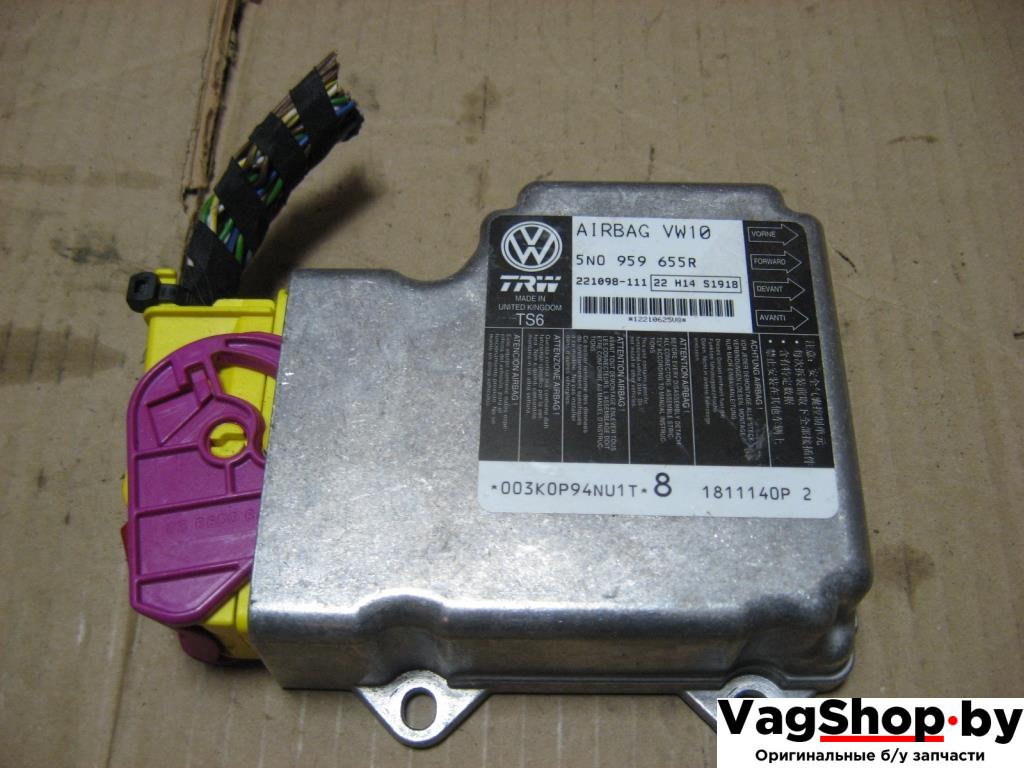 блок AirBag Volkswagen Passat B7 2011, 2.0 л., TDi, CFG, дизель, АКПП, серебро, универсал, полный привод, 5N0959655R - фото №1