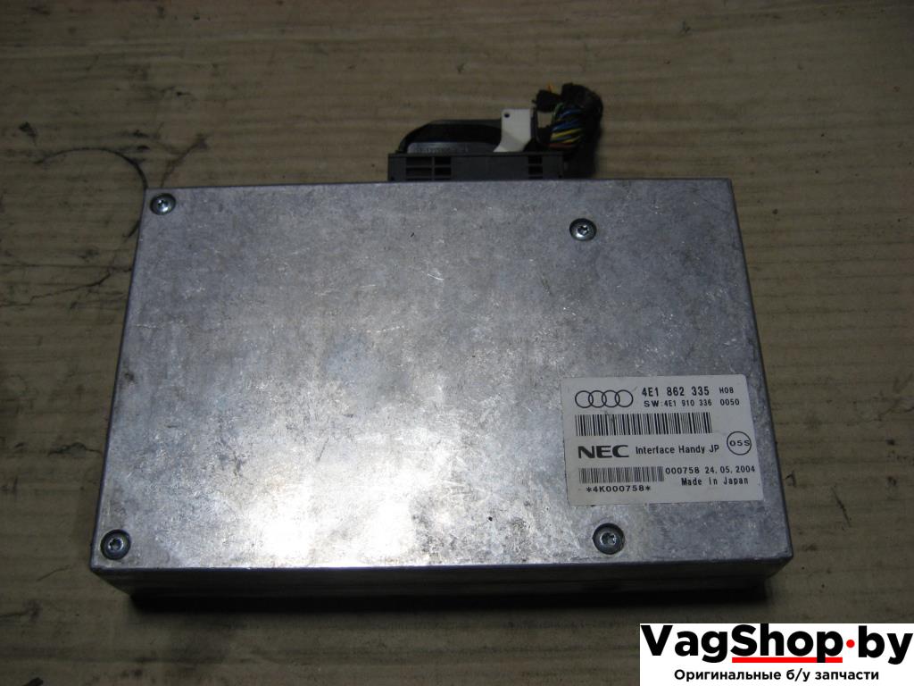 блок управления телефоном Audi A6 4F/C6 2005, 4.2 л., i, BAT, бензин, АКПП, темно-синий, седан, полный привод, 4E1862335 - фото №1