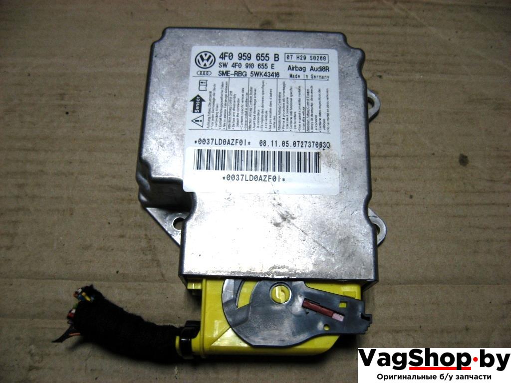 блок AirBag Audi A6 4F/C6 2006, 3.2 л., FSI, AUK, бензин, АКПП, черный, универсал, полный привод, 4F0959655B - фото №1