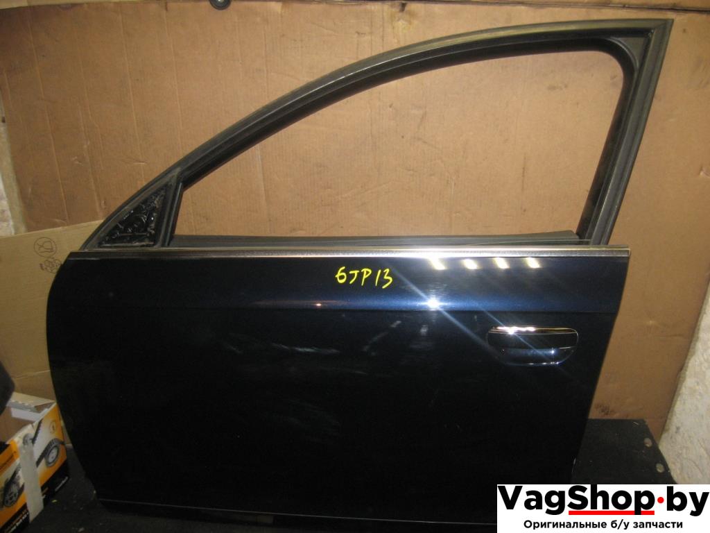 стекло двери передней левой Audi A6 4F/C6 2005, 4.2 л., i, BAT, бензин, АКПП, темно-синий, седан, полный привод - фото №1