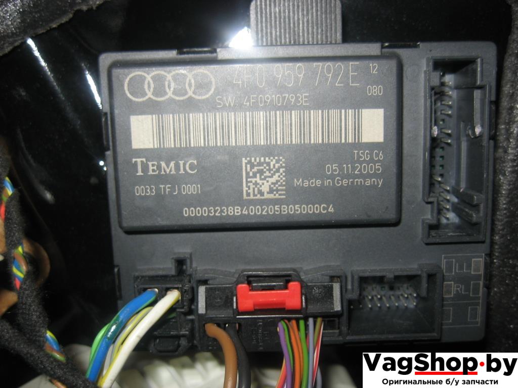 модуль управления двери Audi A6 4F/C6 2006, 3.2 л., FSI, AUK, бензин, АКПП, черный, универсал, полный привод, 4F0959792E - фото №1