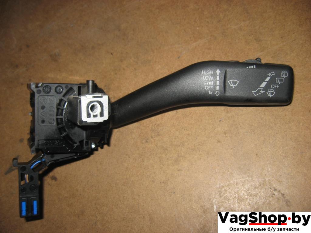 переключатель дворников Volkswagen Golf 5 поколение 2008, 1.9 л., TDi, BLS, дизель, МКПП, белый, хетчбэк 5 дв., передний привод, 1K0953519H - фото №1