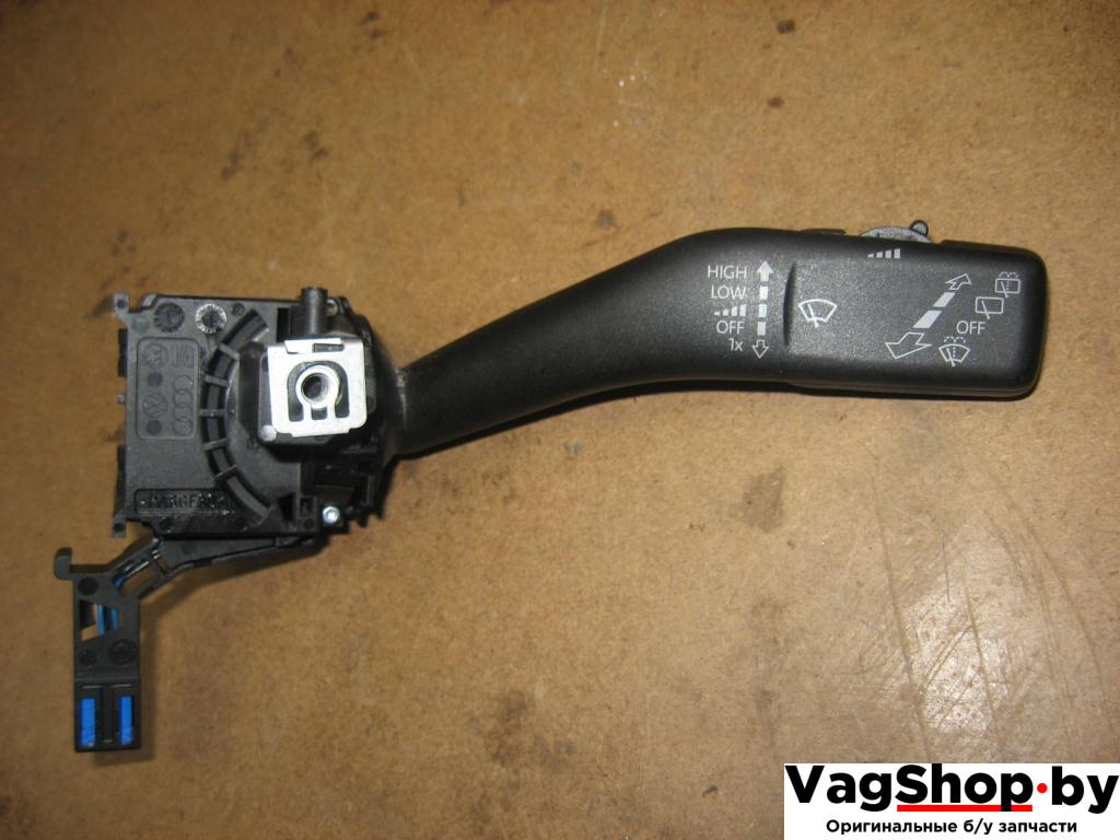 переключатель дворников Volkswagen Golf 5 поколение 2007, 1.9 л., TDi, BLS, дизель, МКПП, черный, универсал, передний привод, 1K0953519H - фото №1