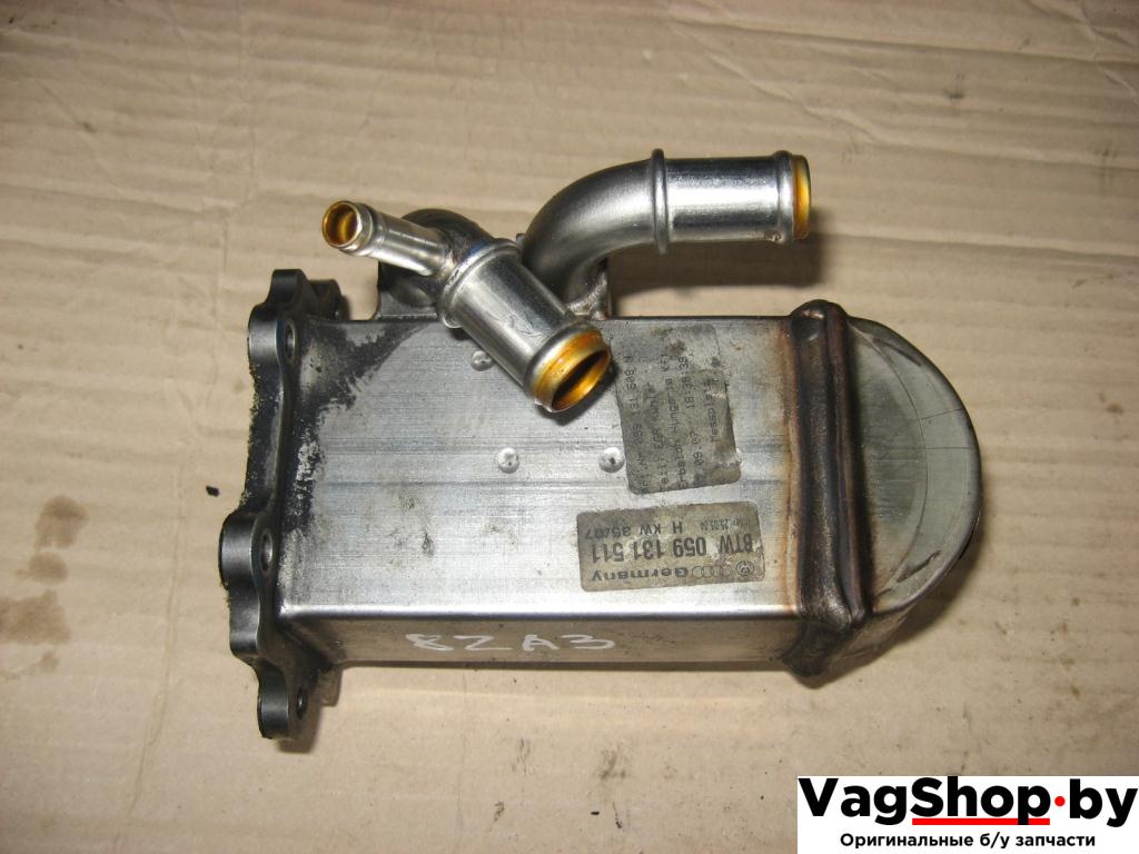 охладитель EGR / Радиатор EGR Audi A4 B7 2007, 3.0 л., TDi, ASB, дизель, МКПП, серый, универсал, полный привод, 059131511 - фото №1