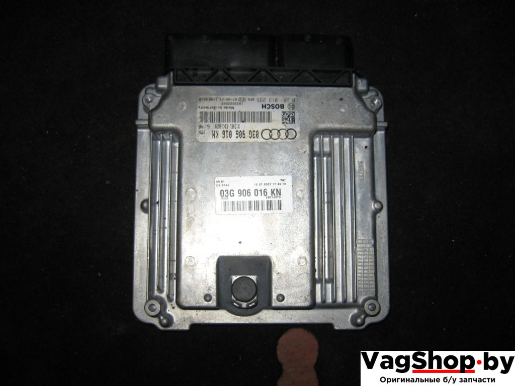 блок управления двигателем Audi A4 B7 2006, 2.0 л., TDi, BPW, дизель, МКПП, черный, универсал, передний привод, 03G906016KN - фото №1