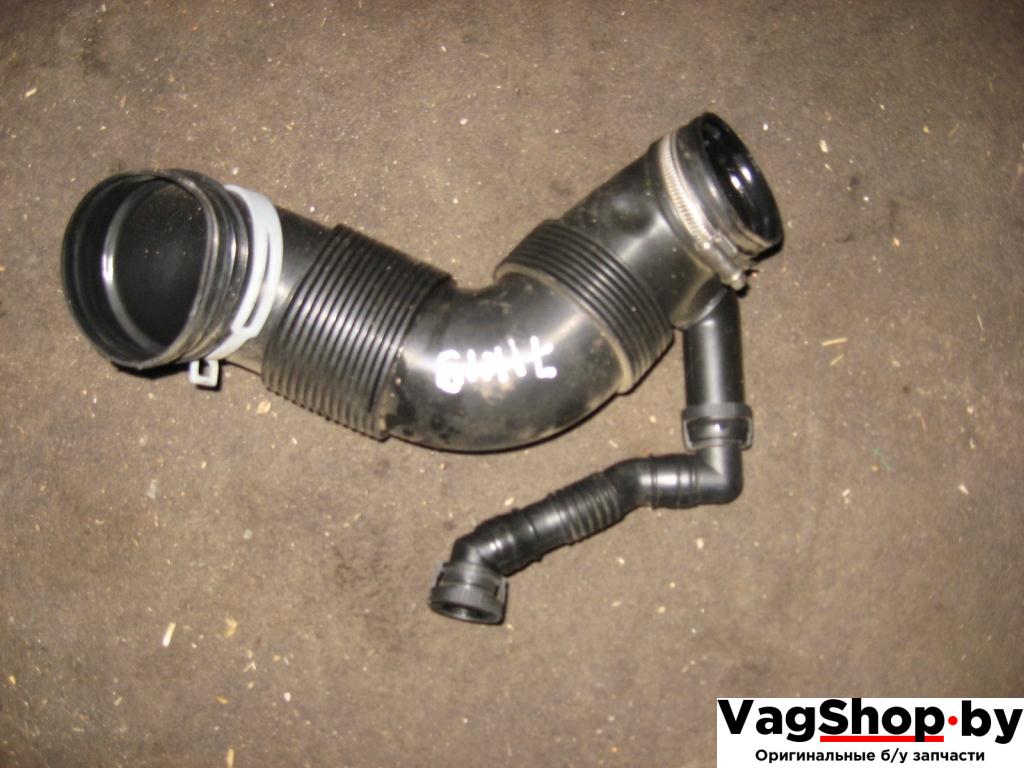 патрубок воздушного фильтра Volkswagen Golf Plus 1 поколение 2007, 1.9 л., TDi, BLS, дизель, МКПП, серебро, хетчбэк 5 дв., передний привод, 3C0129654M - фото №1