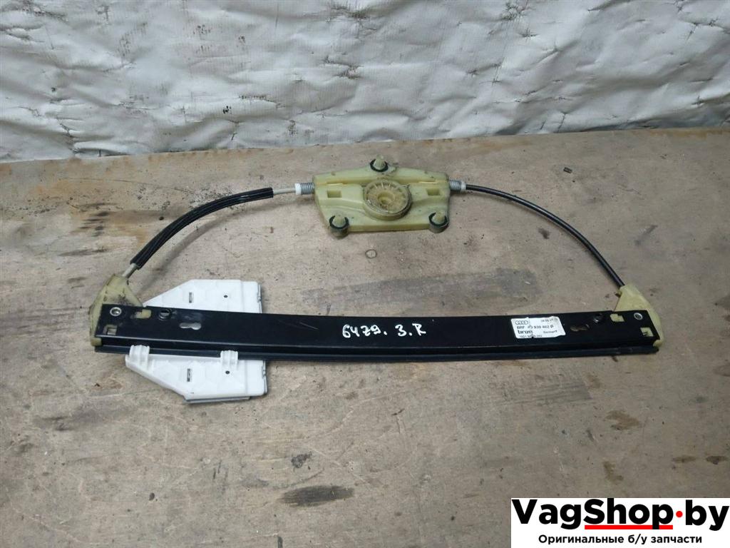 стеклоподъемник электрический задний правый Audi A6 4F/C6 2007, 2.8 л., FSI, BDX, бензин, АКПП, черный, универсал, передний привод - фото №1