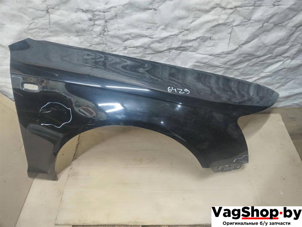 крыло переднее правое Audi A6 4F/C6 2007, 2.8 л., FSI, BDX, бензин, АКПП, черный, универсал, передний привод - фото №1