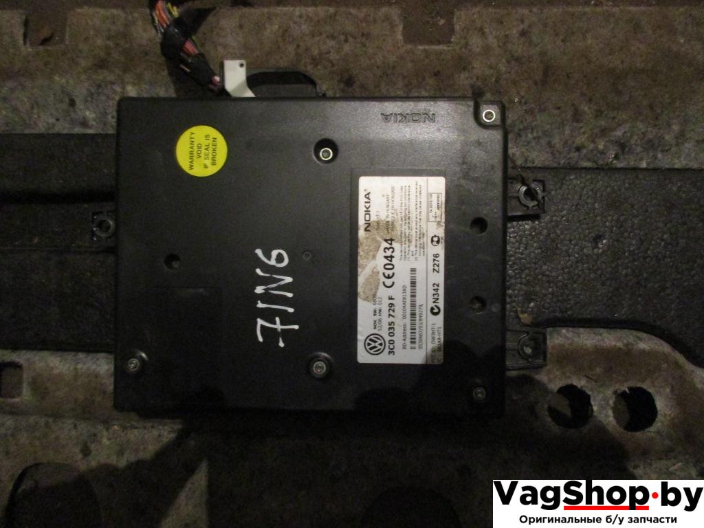 блок управления телефоном Volkswagen Passat B6 2006, 1.9 л., TDi, BLS, дизель, МКПП, серебро, универсал, передний привод, 3C0035729F - фото №1