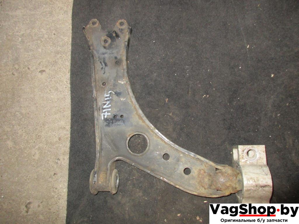 рычаг передний левый Volkswagen Golf 5 поколение 2005, 2.0 л., TDi, BMM, дизель, АКПП, черный, хетчбэк 5 дв., передний привод, 1K0407189E - фото №1