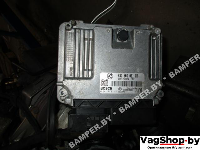 блок управления двигателем Volkswagen Passat B6 2008, 2.0 л., TDi, BMP, дизель, МКПП, серебро, универсал, передний привод, 03G906021MR - фото №1