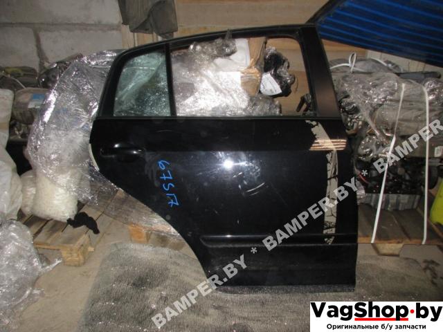 стекло двери задней правой Volkswagen Golf Plus 1 поколение 2006, 1.6 л., FSI, BLF, бензин, МКПП, черный, хетчбэк 5 дв., передний привод - фото №1