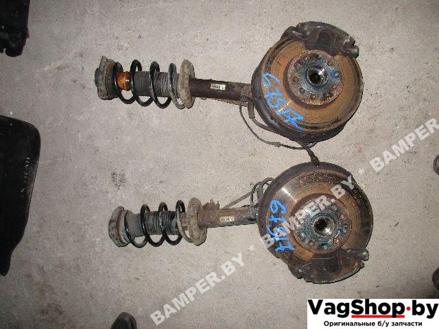 стойка передняя левая Volkswagen Golf Plus 1 поколение 2006, 1.6 л., FSI, BLF, бензин, МКПП, черный, хетчбэк 5 дв., передний привод - фото №1