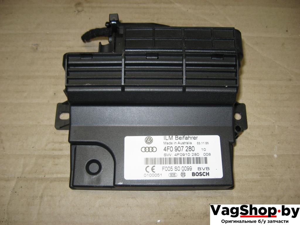 Блок управления BCM (Body Control Module) Audi A6 4F/C6 2006, 3.2 л., FSI, AUK, бензин, АКПП, черный, универсал, полный привод, 4F0907280 - фото №1