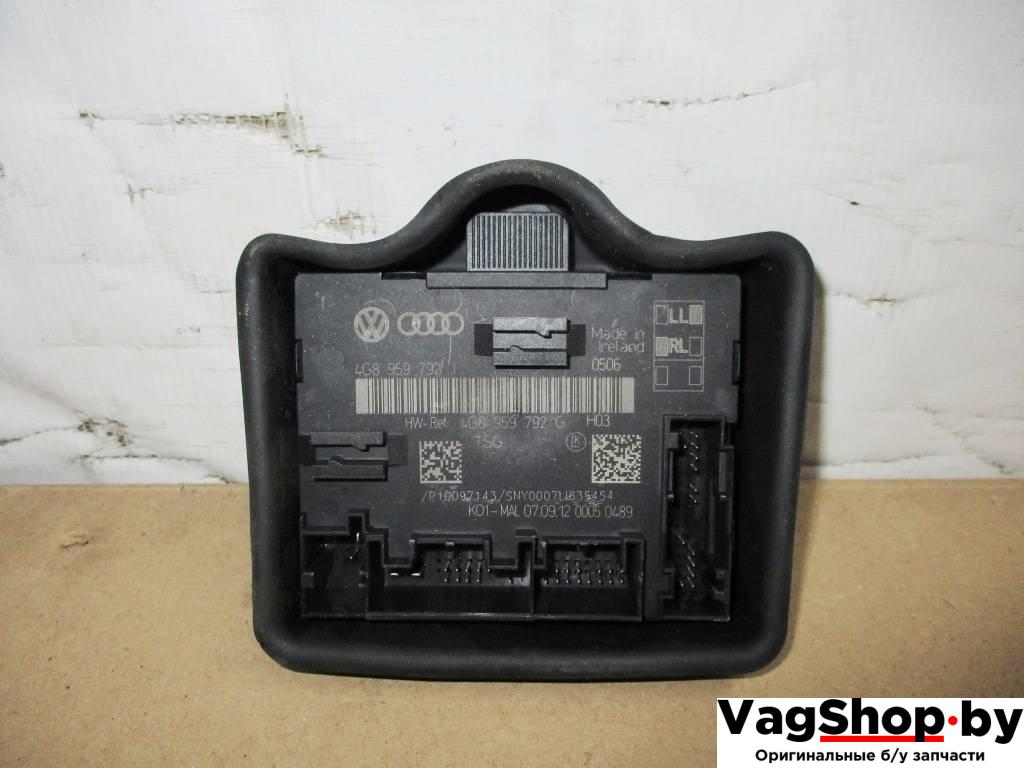 модуль управления двери Audi A6 4G/C7 2013, 3.0 л., TDi, CLA, дизель, АКПП, серый, универсал, полный привод, 4G8959792J, 4G8959792G - фото №1