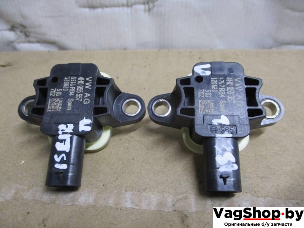 датчик удара Audi A6 4G/C7 2013, 3.0 л., TDi, CLA, дизель, АКПП, серый, универсал, полный привод, 4H0955557 - фото №1