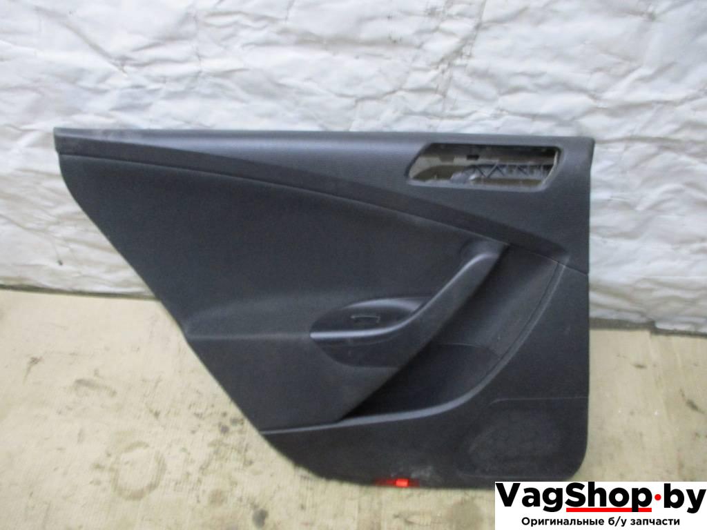 обшивка двери задняя левая Volkswagen Passat B6 2009, 2.0 л., TDi, CBA, дизель, АКПП, черный, универсал, передний привод - фото №1