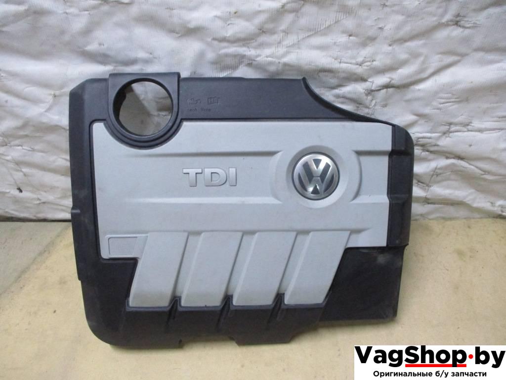 декоративная крышка двигателя Volkswagen Passat B6 2009, 2.0 л., TDi, CBA, дизель, АКПП, черный, универсал, передний привод, 03L103925AD - фото №1