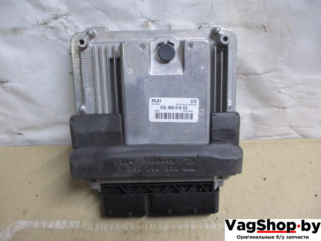 блок управления двигателем Audi Q5 8R 2010, 2.0 л., TDi, CAH, дизель, АКПП, белый, внедорожник 5 дв., полный привод, 03L906019AS - фото №1