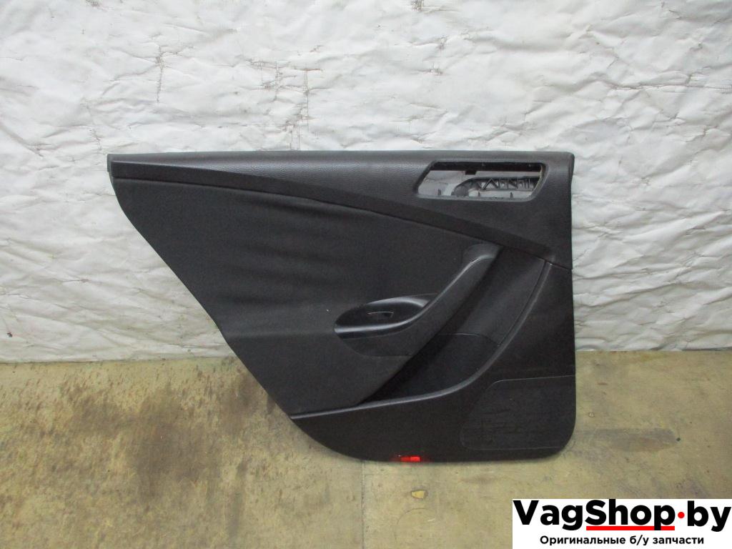 обшивка двери задняя левая Volkswagen Passat B6 2006, 2.0 л., TDi, BKP, дизель, МКПП, черный, универсал, передний привод - фото №1